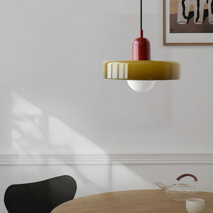 Scandinavian Glass Globe Pendant Light – Modern Minimalist Hanging Ceiling Lamp for Living Room and Dining Room