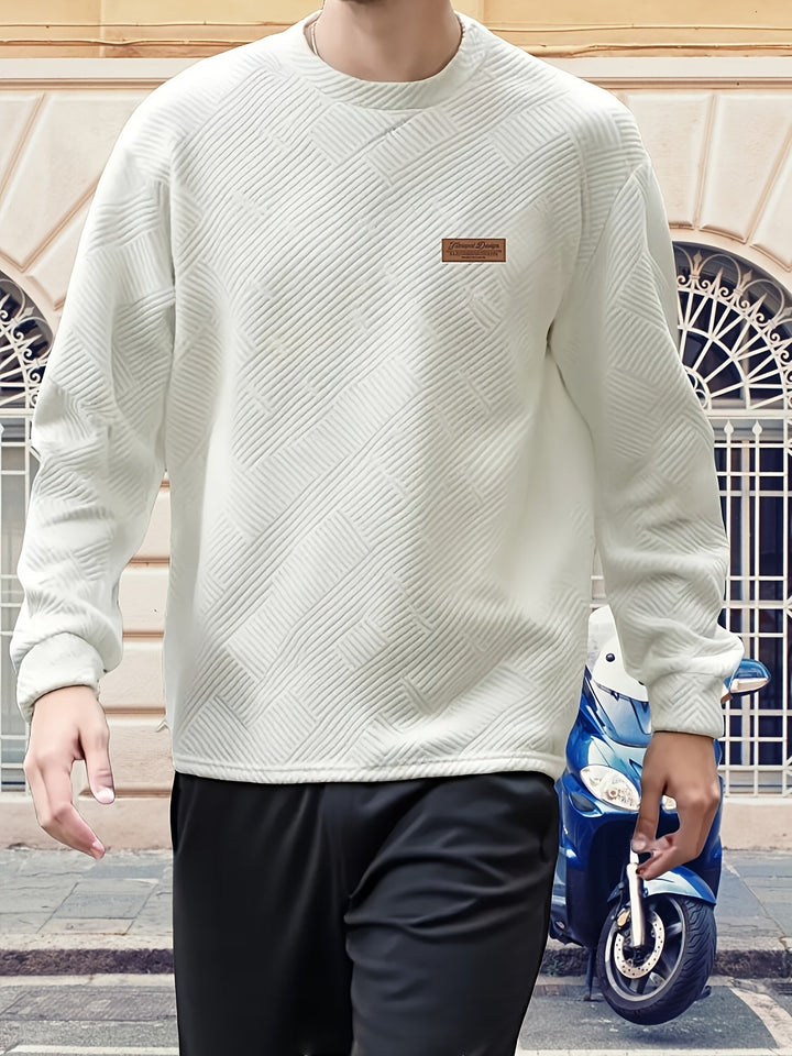 Spencer | Men's Textured Crew Neck Sweatshirt
