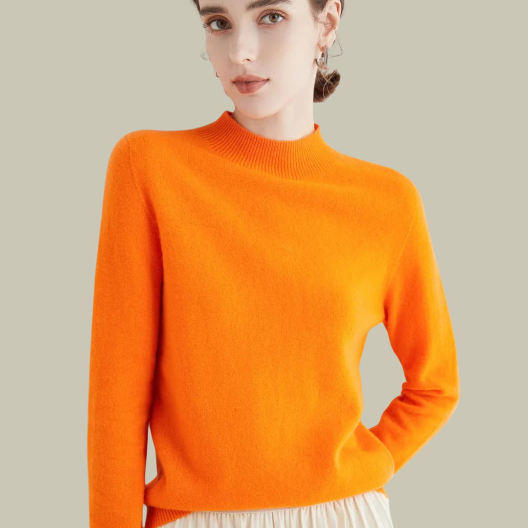 Saskia | Women's Fitted Merino Wool Roll Neck Jumper
