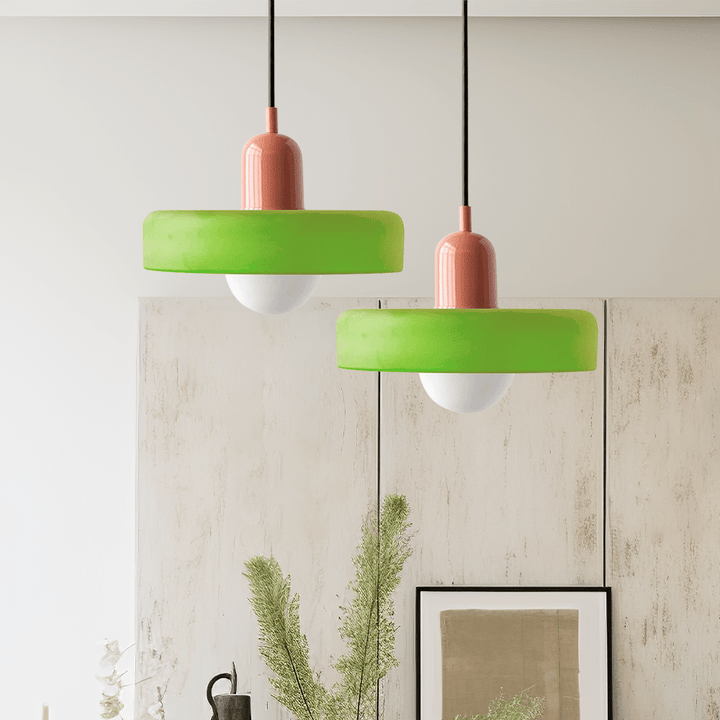 Scandinavian Glass Globe Pendant Light – Modern Minimalist Hanging Ceiling Lamp for Living Room and Dining Room