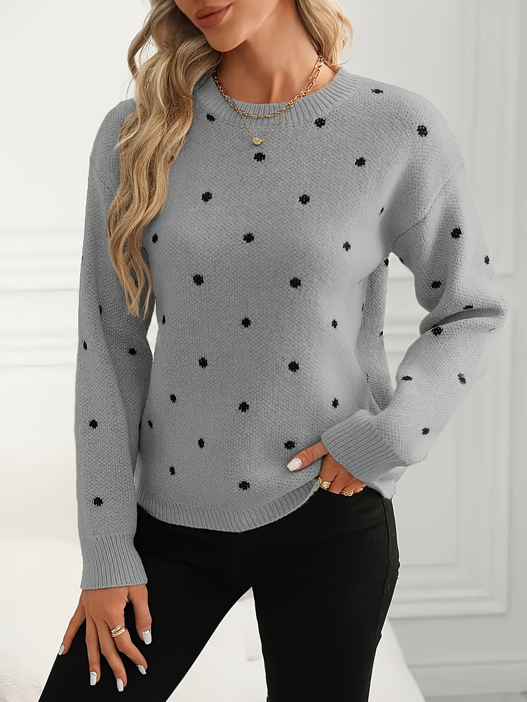 Tilly | Women's Polka Dot Knit Jumper