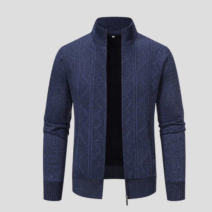 Gilbert | Men's Cable Knit Zip-Up Cardigan