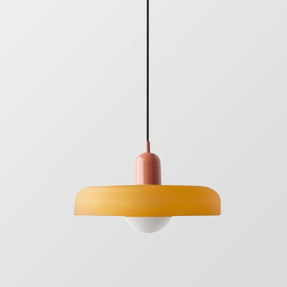 Scandinavian Glass Globe Pendant Light – Modern Minimalist Hanging Ceiling Lamp for Living Room and Dining Room