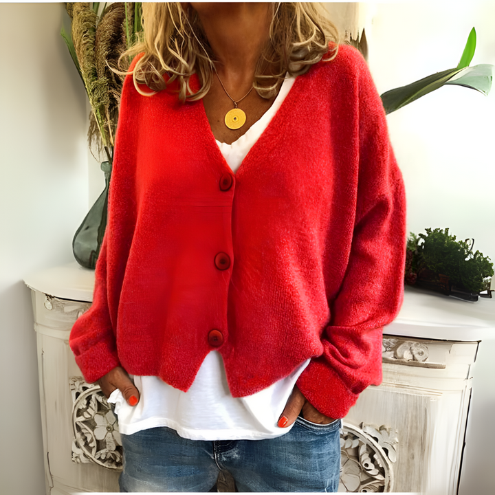 Kitty | Women's Relaxed Fit V-Neck Cardigan