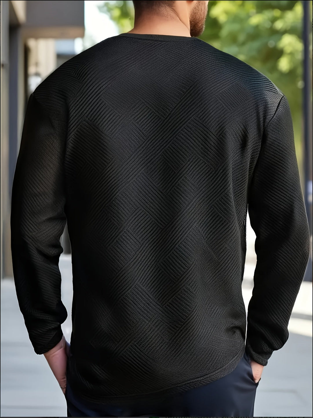 Spencer | Men's Textured Crew Neck Sweatshirt