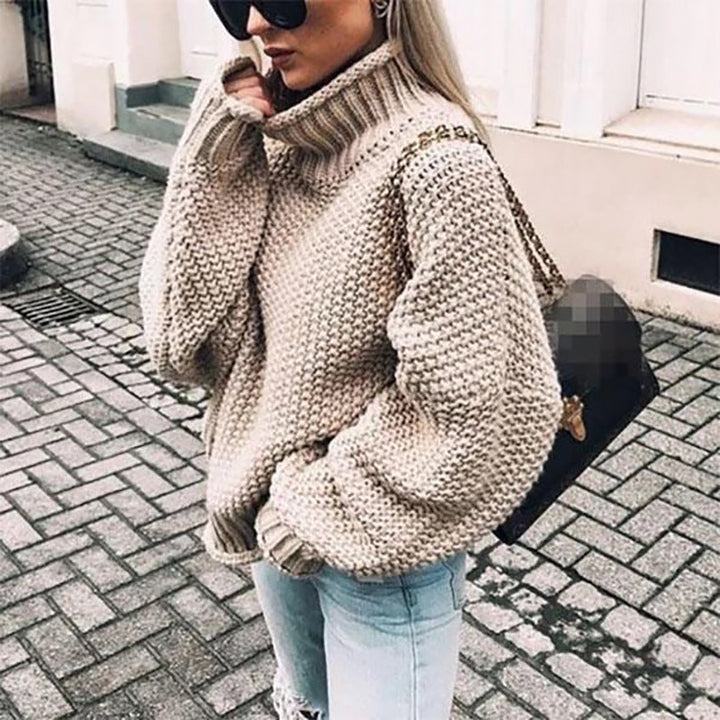 Odette | Women's Chunky Knit Roll Neck Jumper