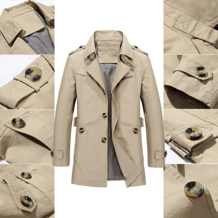 Fergus | Men's Double-Breasted Belted Trench Coat