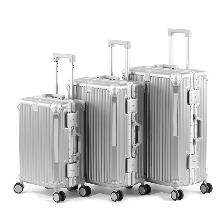 Hard Shell Suitcase with Aluminium Frame – Lightweight Spinner Luggage with TSA Combination Lock