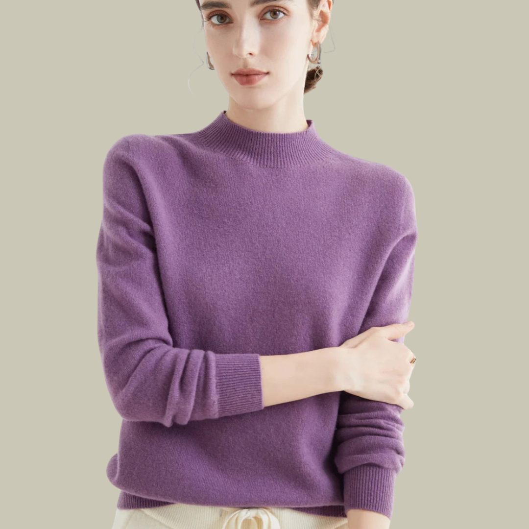 Saskia | Women's Fitted Merino Wool Roll Neck Jumper