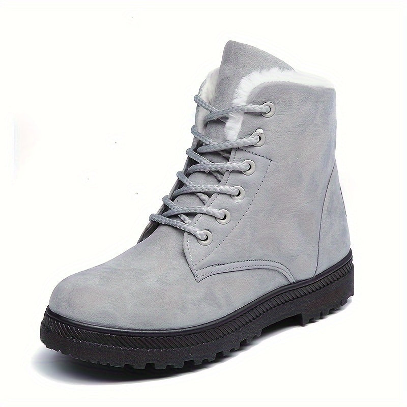 Maelle | Women's Warm Fleece-Lined Lace-Up Winter Ankle Boots