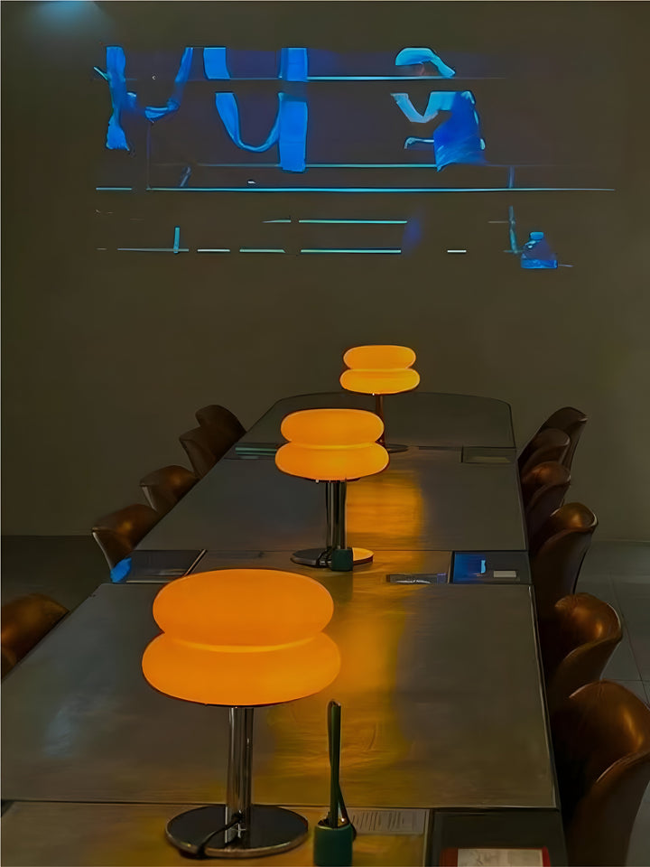 Macaron Glass Table Lamp – Colourful Modern Bedside Light with Dual Colour Lighting