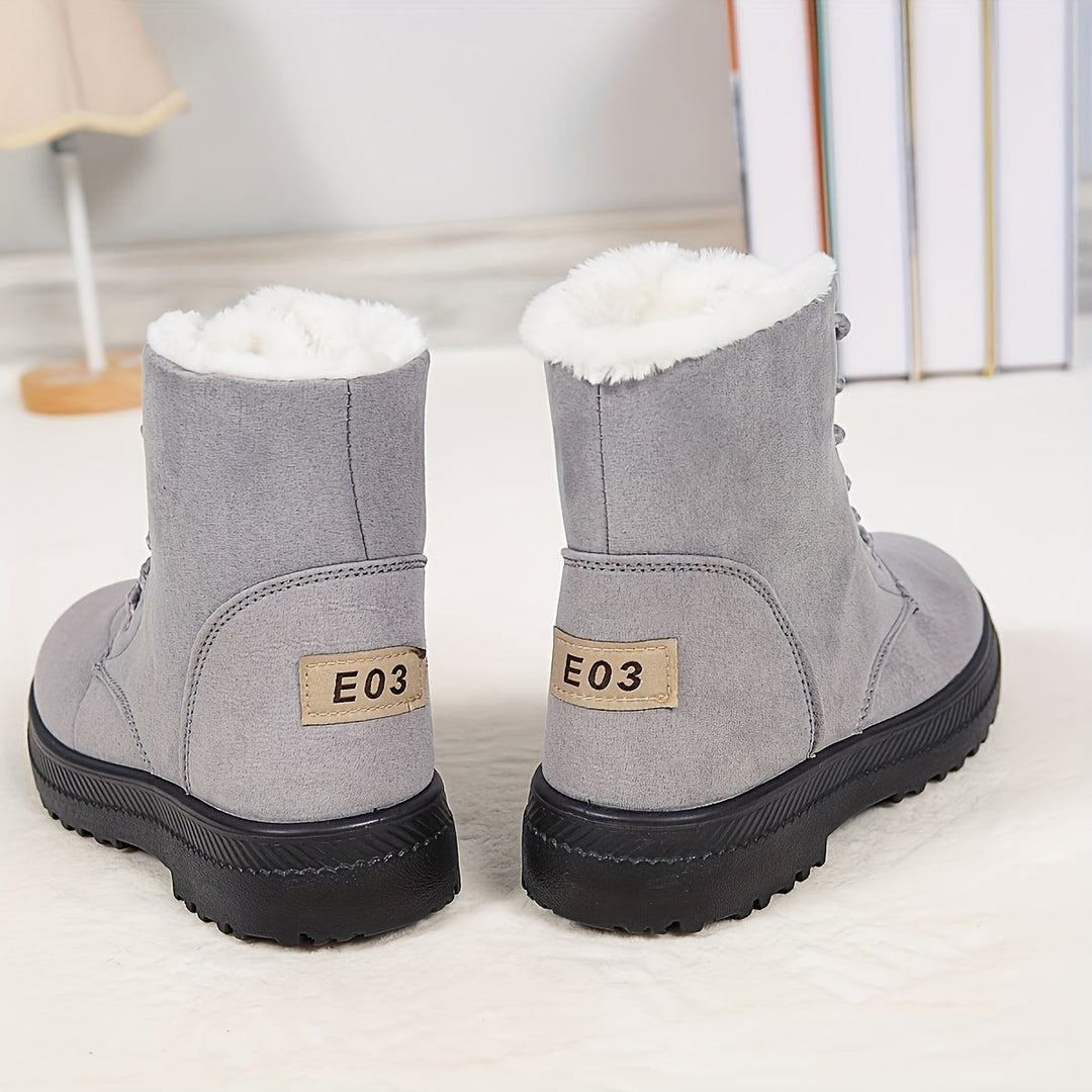 Serena | Women's Fleece-Lined Lace-Up Ankle Boots