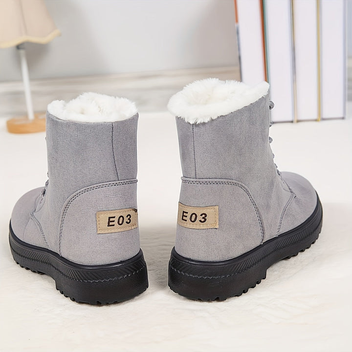 Maelle | Women's Warm Fleece-Lined Lace-Up Winter Ankle Boots