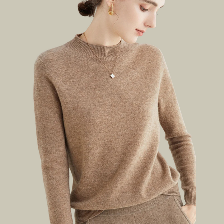 Saskia | Women's Fitted Merino Wool Roll Neck Jumper
