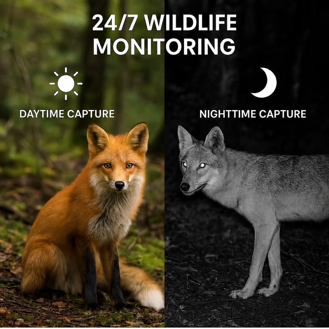 Outdoor Wildlife Trail Camera with Night Vision – 16MP 1080P Motion Activated Camera with IP66 Weatherproof Protection