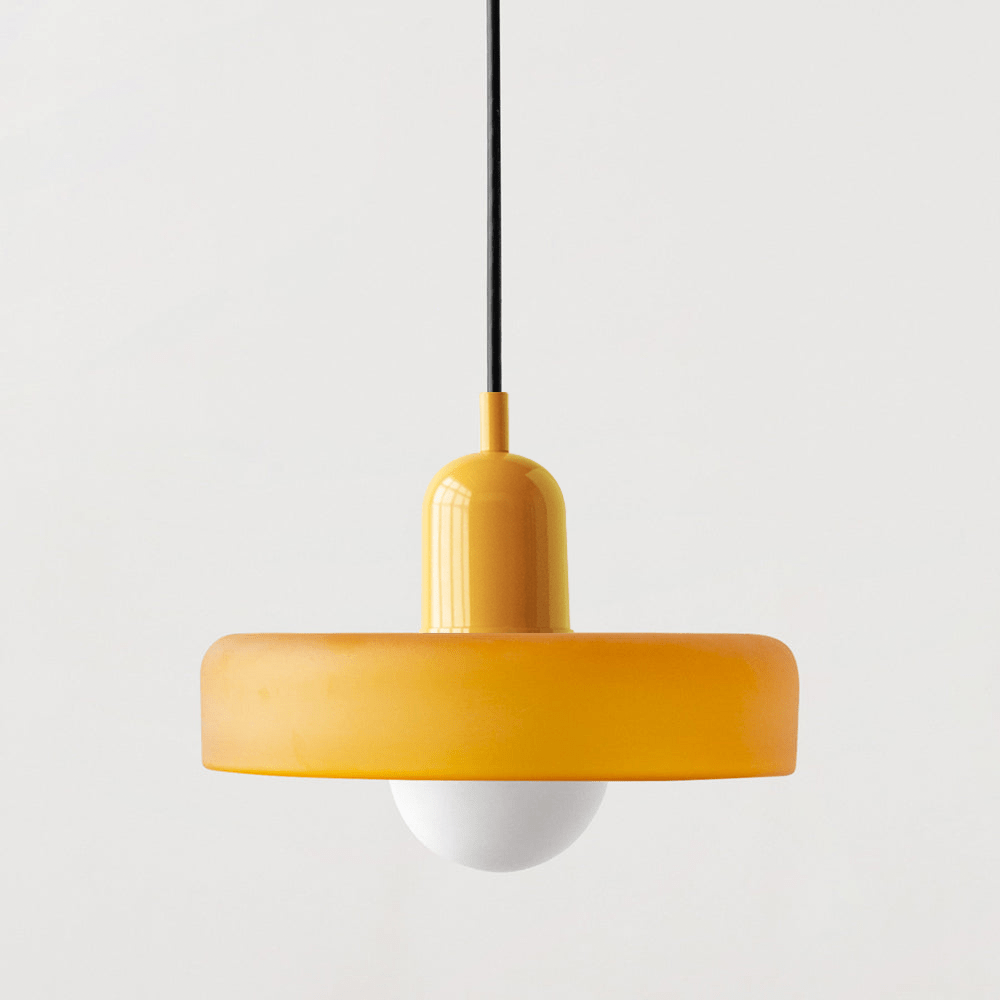 Scandinavian Glass Globe Pendant Light – Modern Minimalist Hanging Ceiling Lamp for Living Room and Dining Room