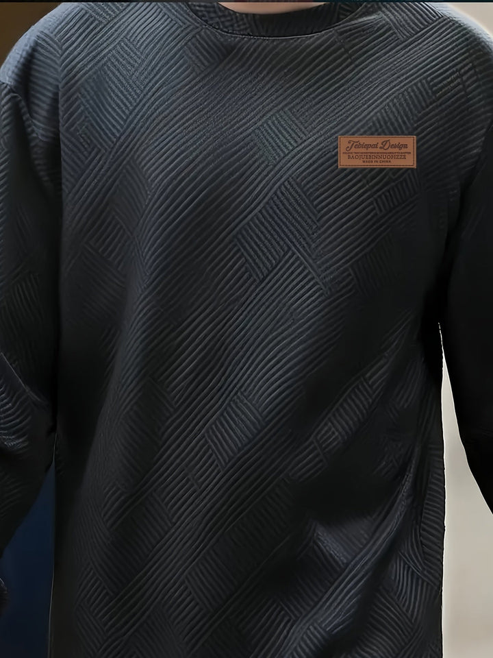 Spencer | Men's Textured Crew Neck Sweatshirt