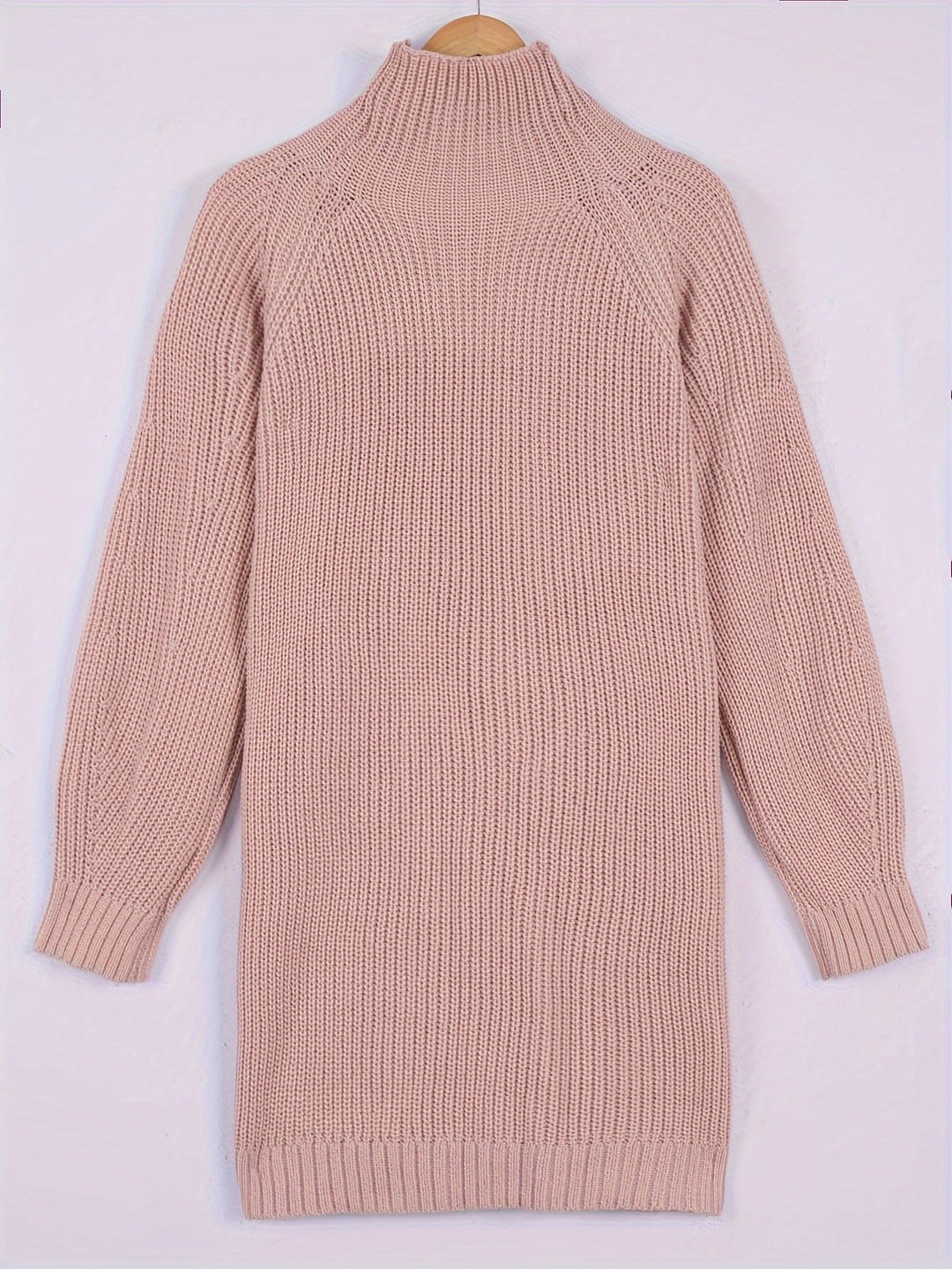 Ada | Women's Relaxed Fit Mock Neck Jumper Dress