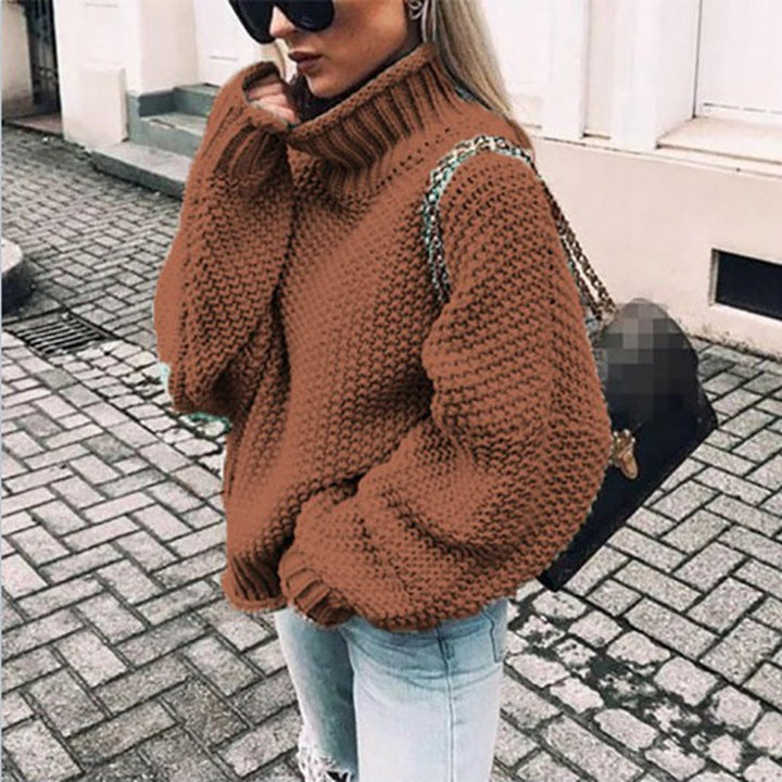 Odette | Women's Chunky Knit Roll Neck Jumper
