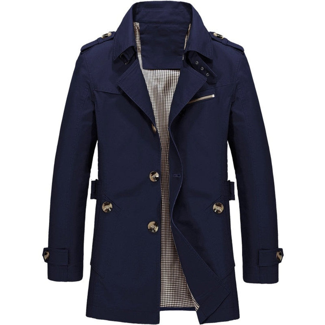 Fergus | Men's Double-Breasted Belted Trench Coat