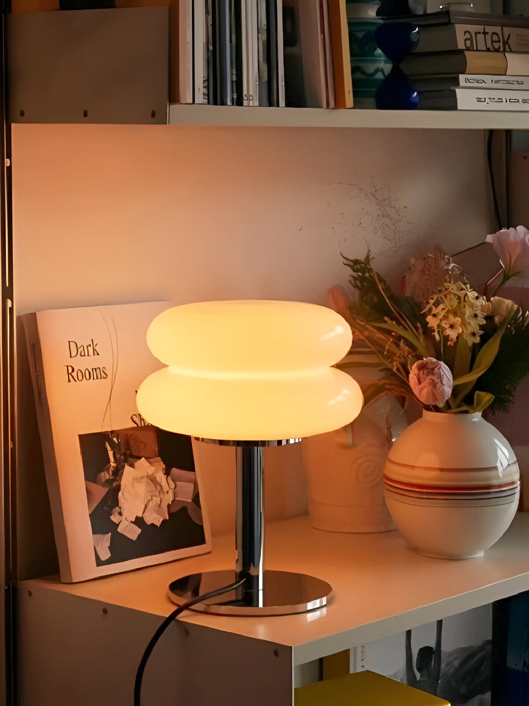 Macaron Glass Table Lamp – Colourful Modern Bedside Light with Dual Colour Lighting