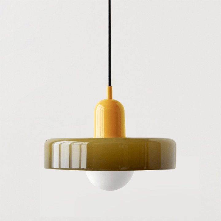 Scandinavian Glass Globe Pendant Light – Modern Minimalist Hanging Ceiling Lamp for Living Room and Dining Room