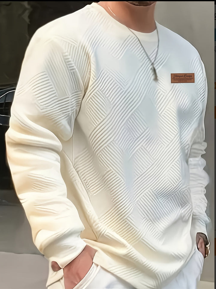 Spencer | Men's Textured Crew Neck Sweatshirt