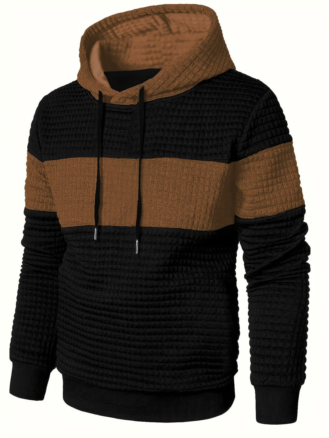 Orson | Men's Textured Colour Block Hoodie