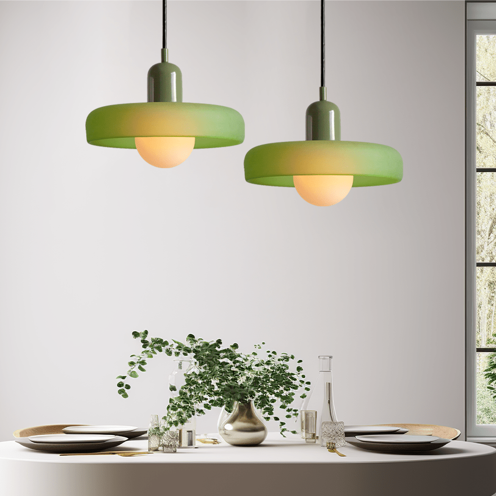 Scandinavian Glass Globe Pendant Light – Modern Minimalist Hanging Ceiling Lamp for Living Room and Dining Room