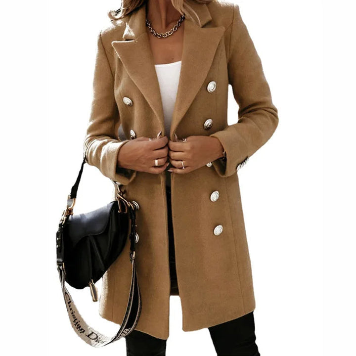Rosalind | Women's Double-Breasted Tailored Long Coat