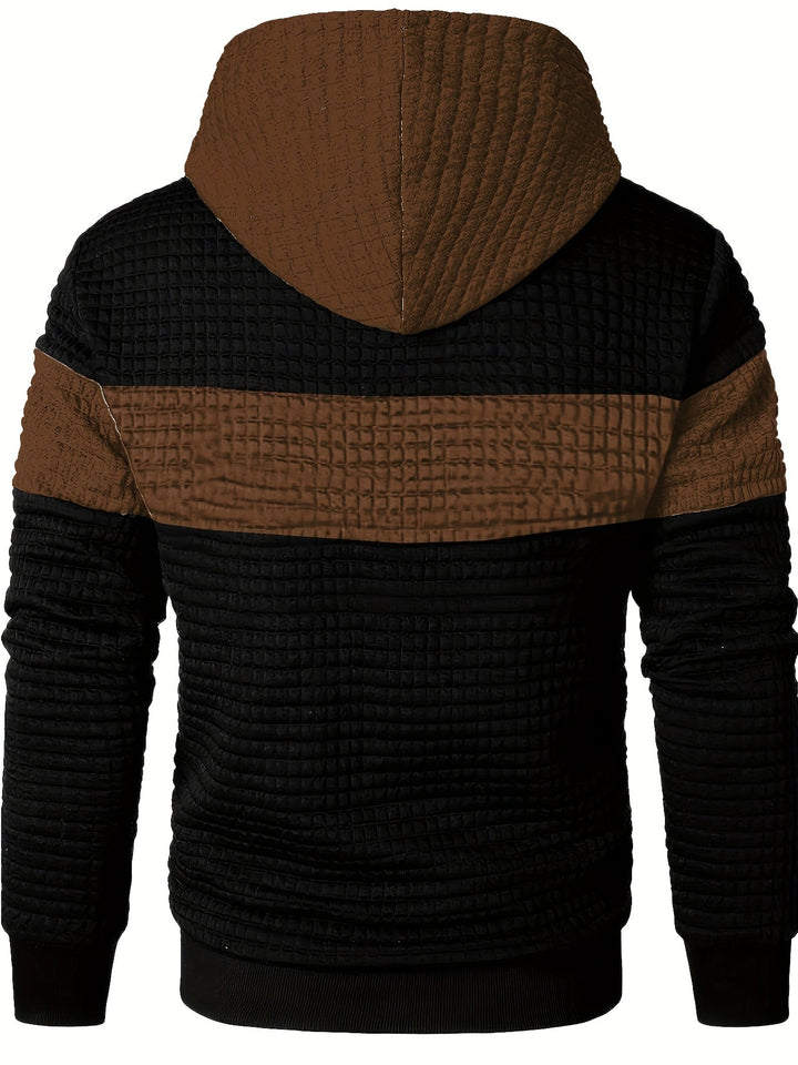 Orson | Men's Textured Colour Block Hoodie