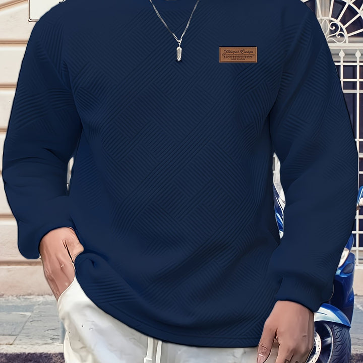 Spencer | Men's Textured Crew Neck Sweatshirt