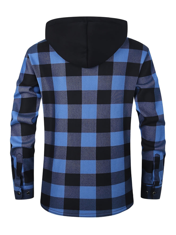 Emmett | Men's Lined Plaid Hooded Shirt Jacket