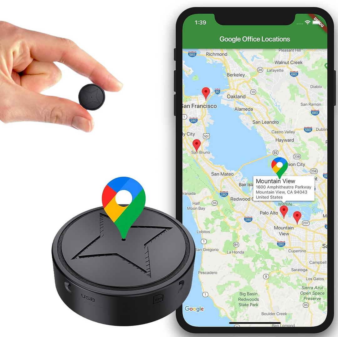 Mini Magnetic GPS Tracker – Compact GPS/LBS Location Device with Remote Audio and Cloud Storage