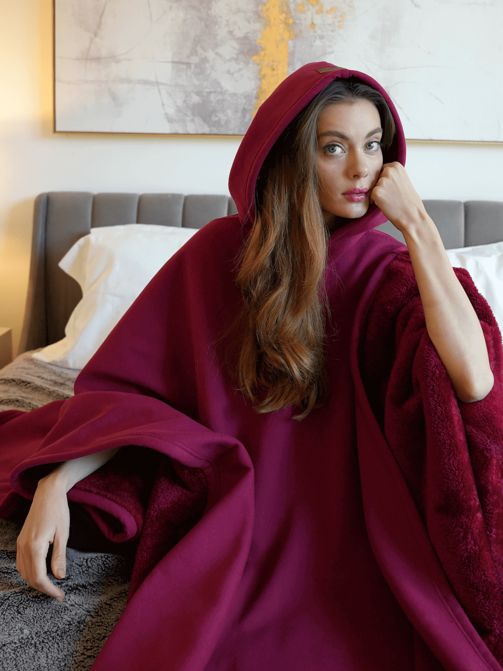 Eira | Unisex Oversized Weighted Cloak Hoodie with Soft Lining