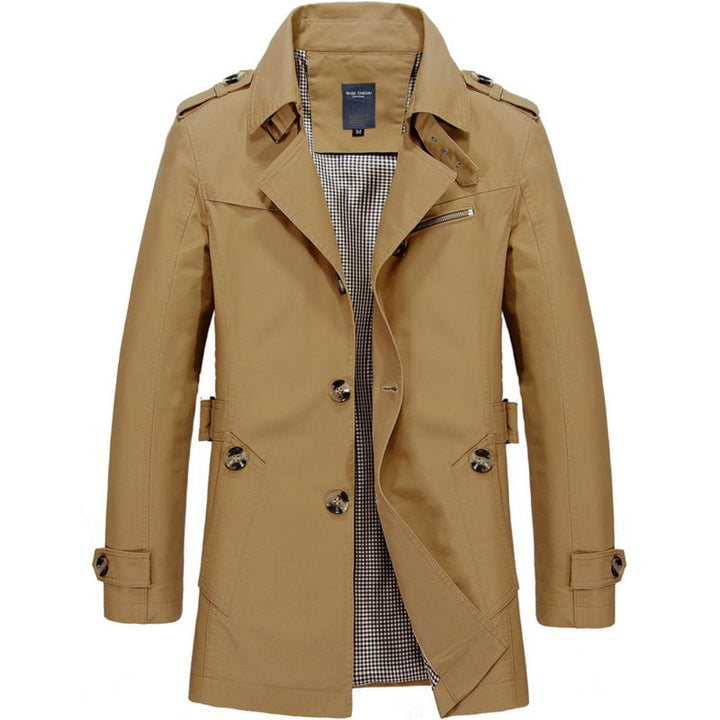 Fergus | Men's Double-Breasted Belted Trench Coat