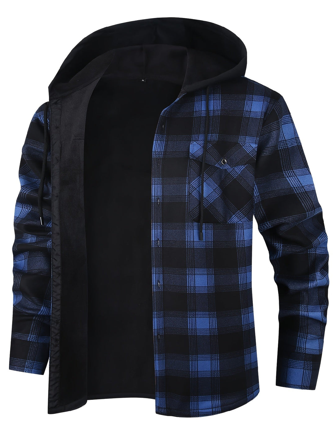 Emmett | Men's Lined Plaid Hooded Shirt Jacket