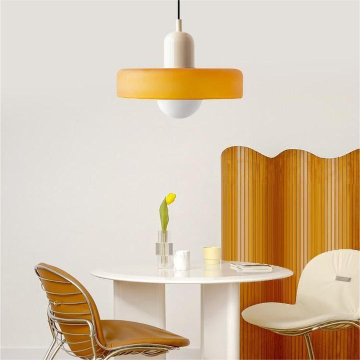 Scandinavian Glass Globe Pendant Light – Modern Minimalist Hanging Ceiling Lamp for Living Room and Dining Room