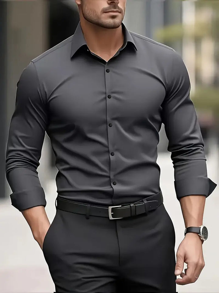 Adrian | Men's Slim Fit Long Sleeve Shirt