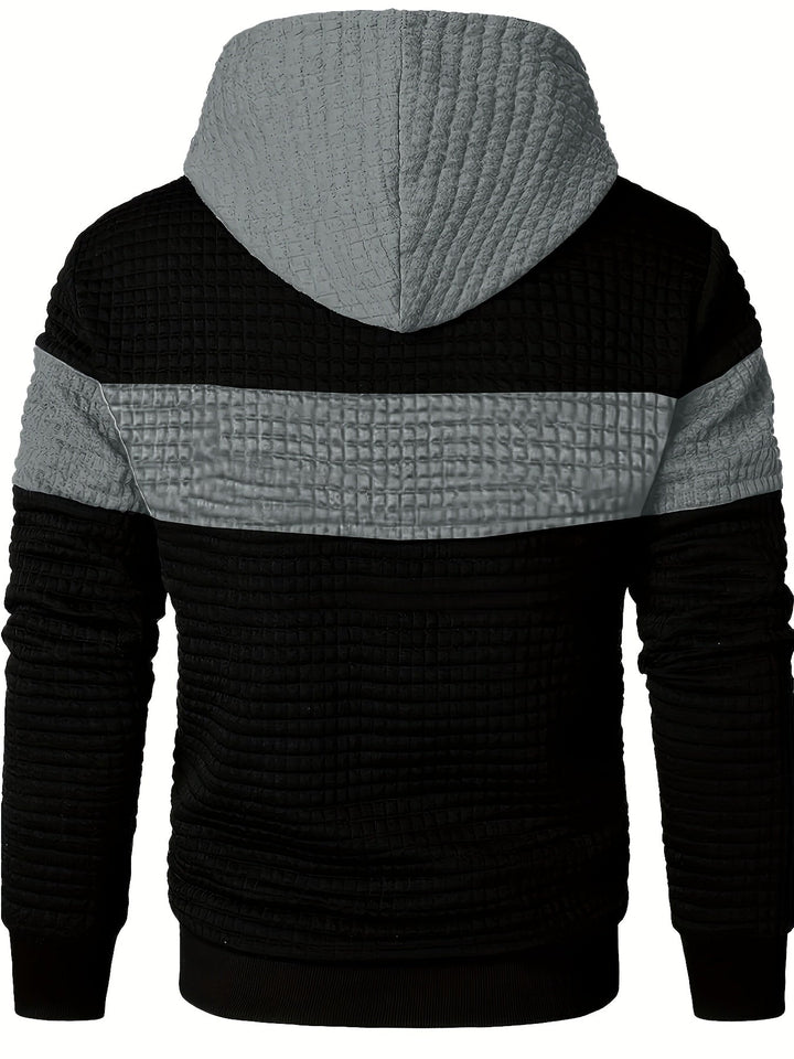 Orson | Men's Textured Colour Block Hoodie