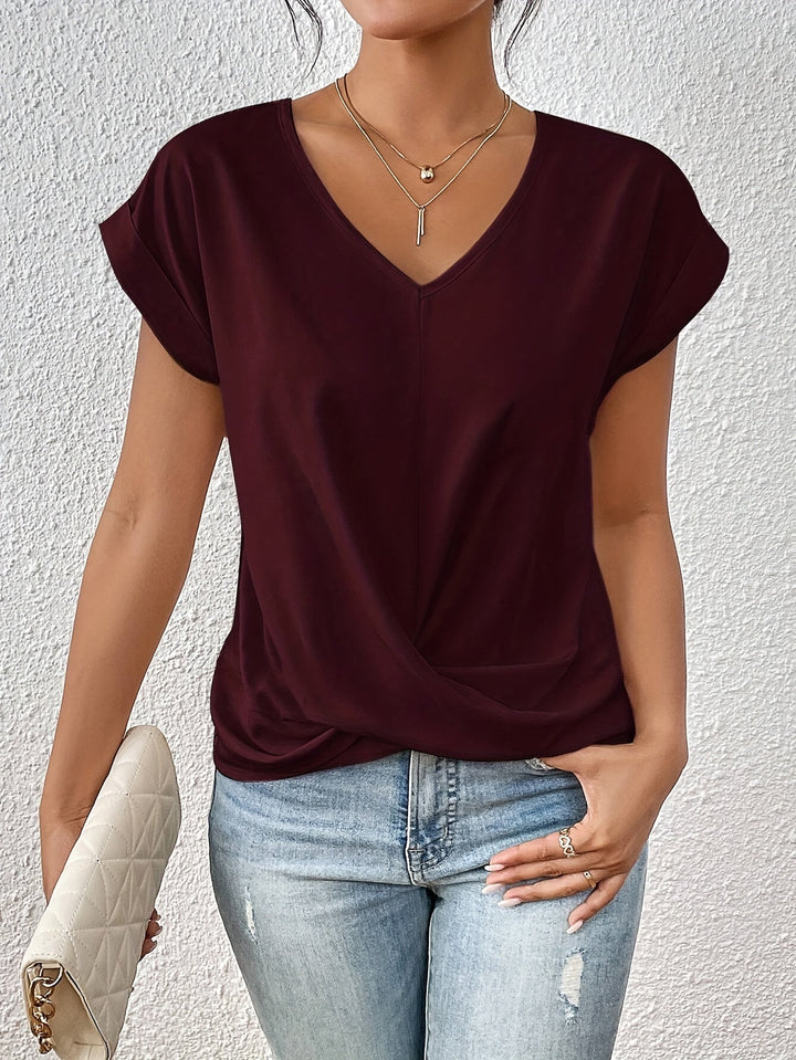 Kay | Women's Knotted V-Neck Top