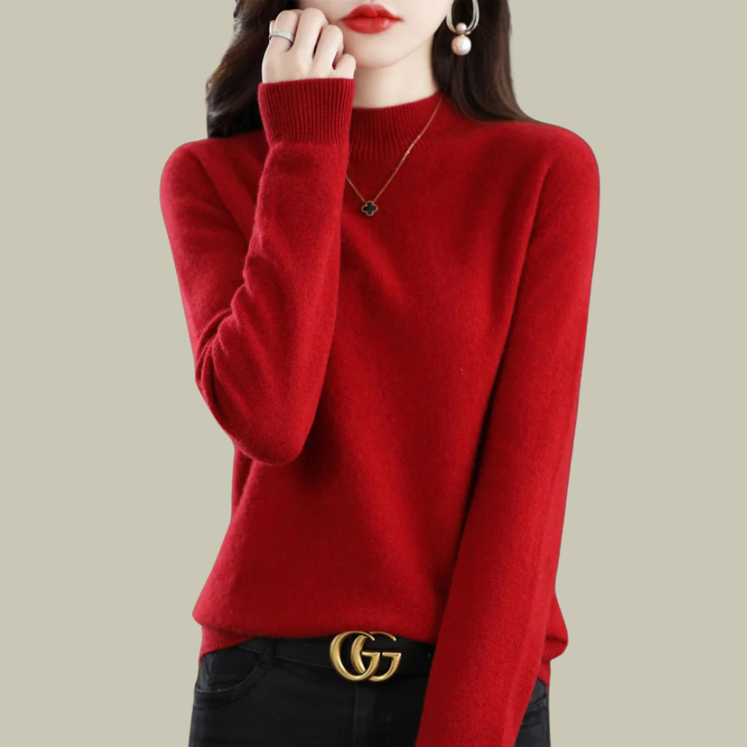 Saskia | Women's Fitted Merino Wool Roll Neck Jumper