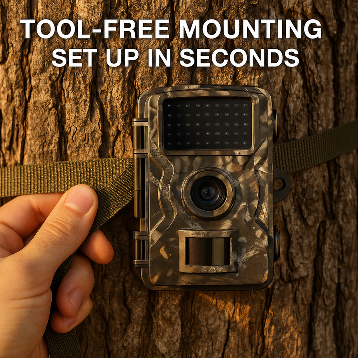 Outdoor Wildlife Trail Camera with Night Vision – 16MP 1080P Motion Activated Camera with IP66 Weatherproof Protection