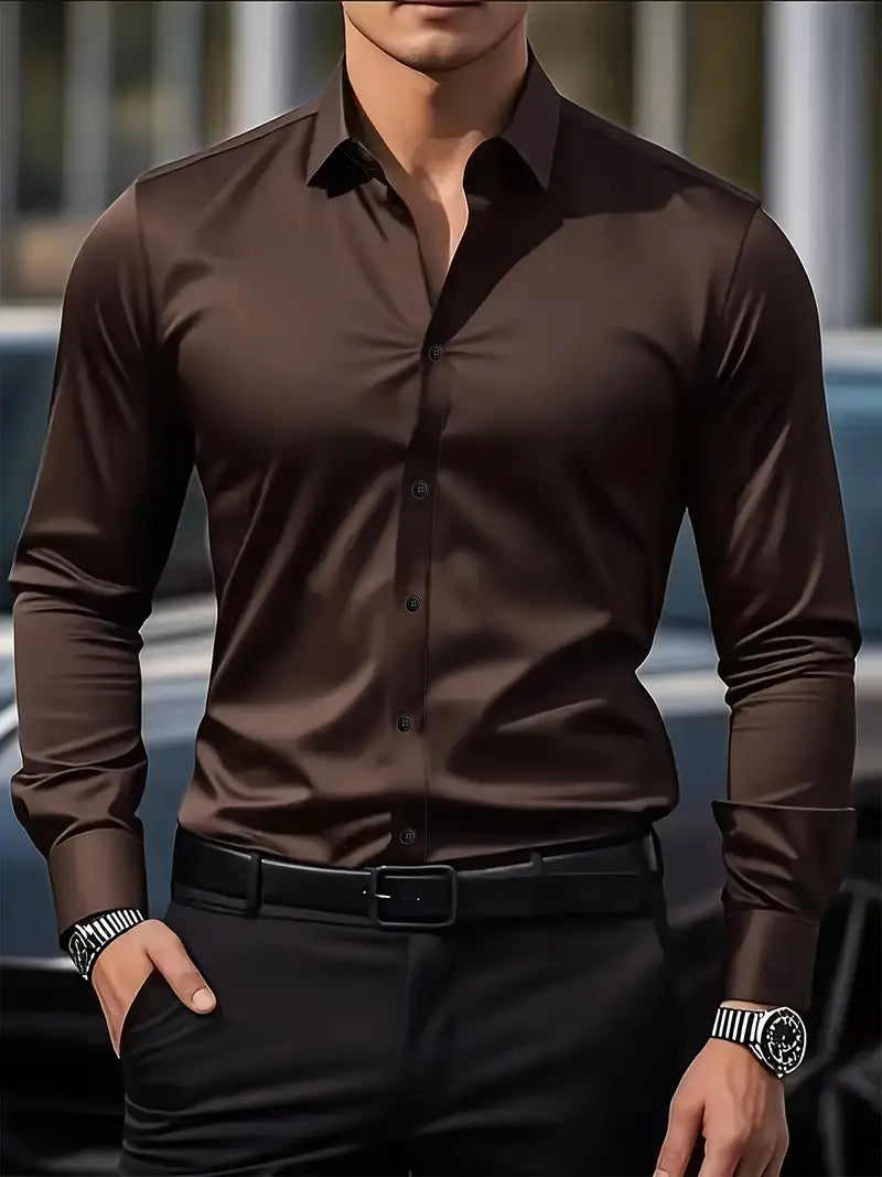 Adrian | Men's Slim Fit Long Sleeve Shirt