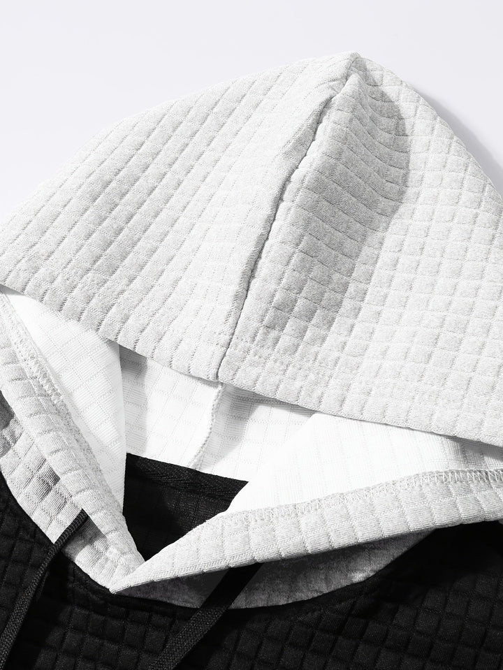 Orson | Men's Textured Colour Block Hoodie