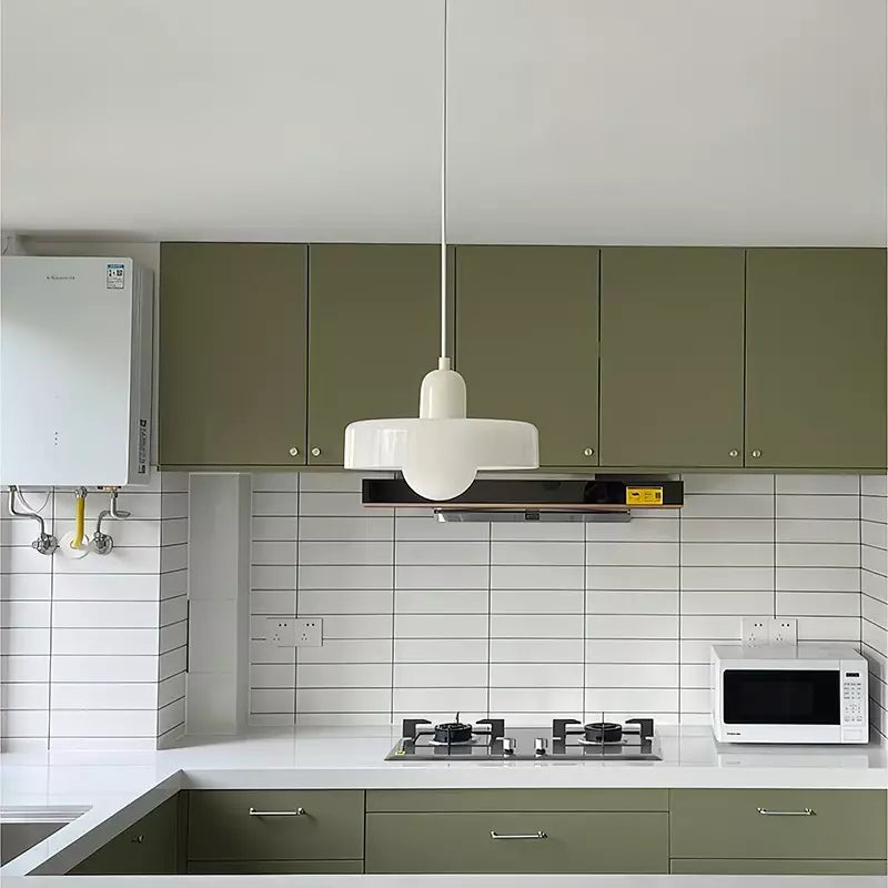 Scandinavian Glass Globe Pendant Light – Modern Minimalist Hanging Ceiling Lamp for Living Room and Dining Room