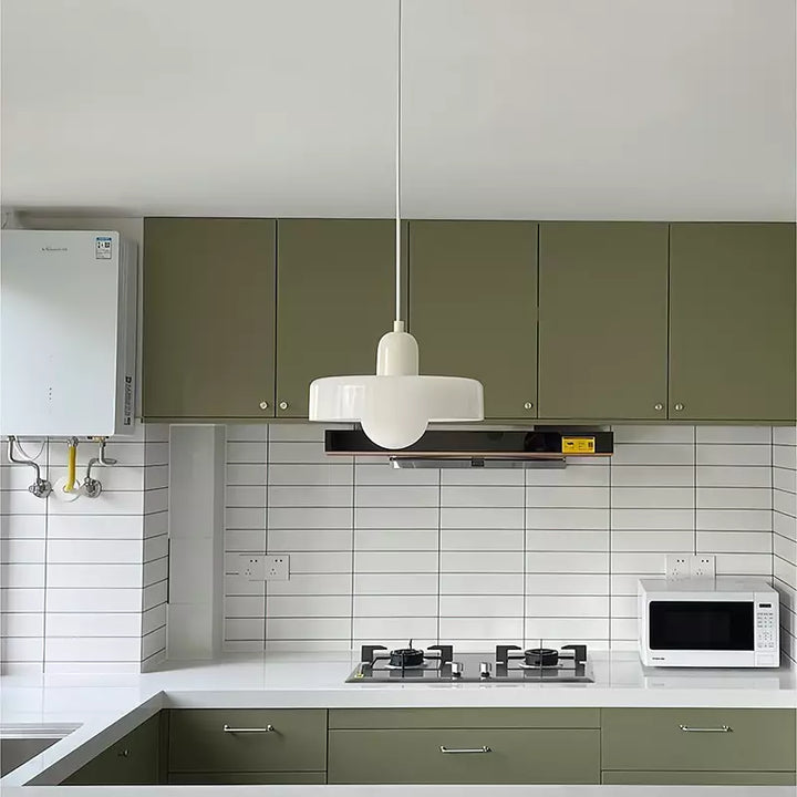 Scandinavian Glass Globe Pendant Light – Modern Minimalist Hanging Ceiling Lamp for Living Room and Dining Room