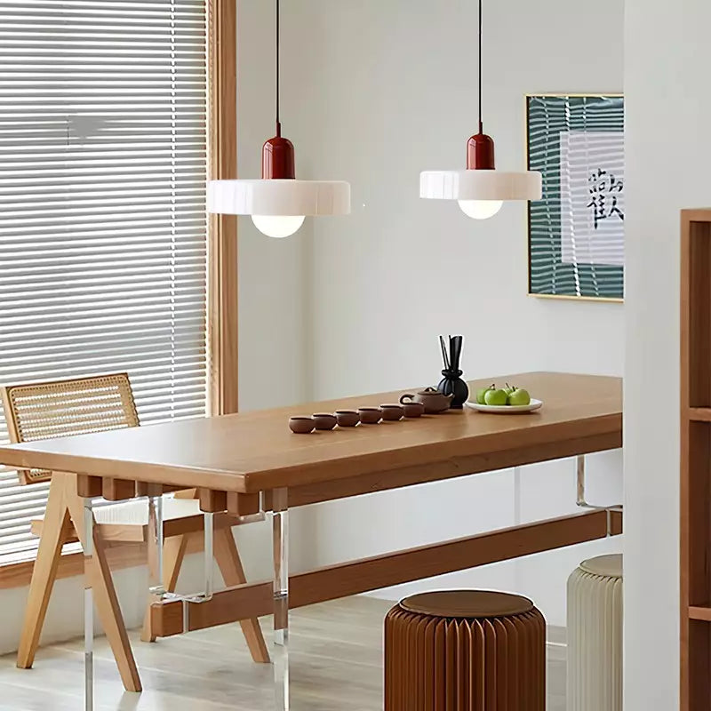 Scandinavian Glass Globe Pendant Light – Modern Minimalist Hanging Ceiling Lamp for Living Room and Dining Room