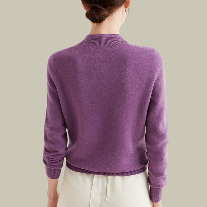 Saskia | Women's Fitted Merino Wool Roll Neck Jumper