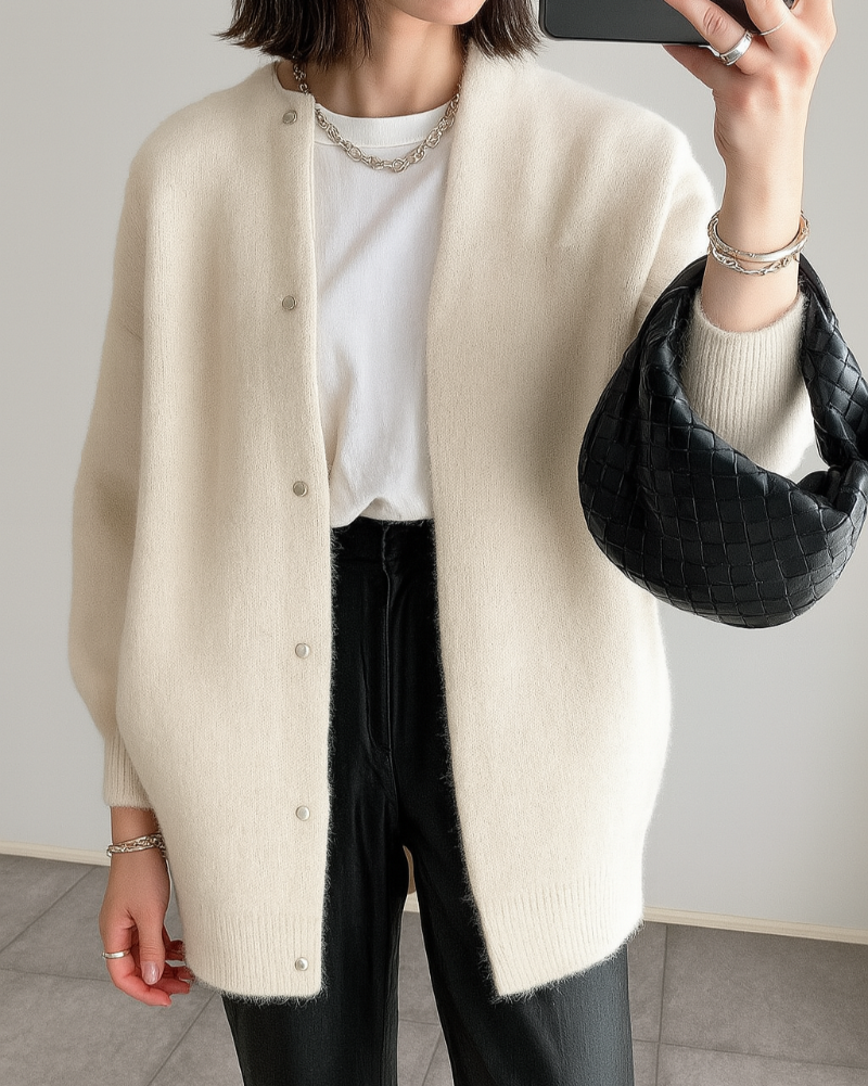 Ffion | Women's Relaxed Fit Button-Up Cardigan